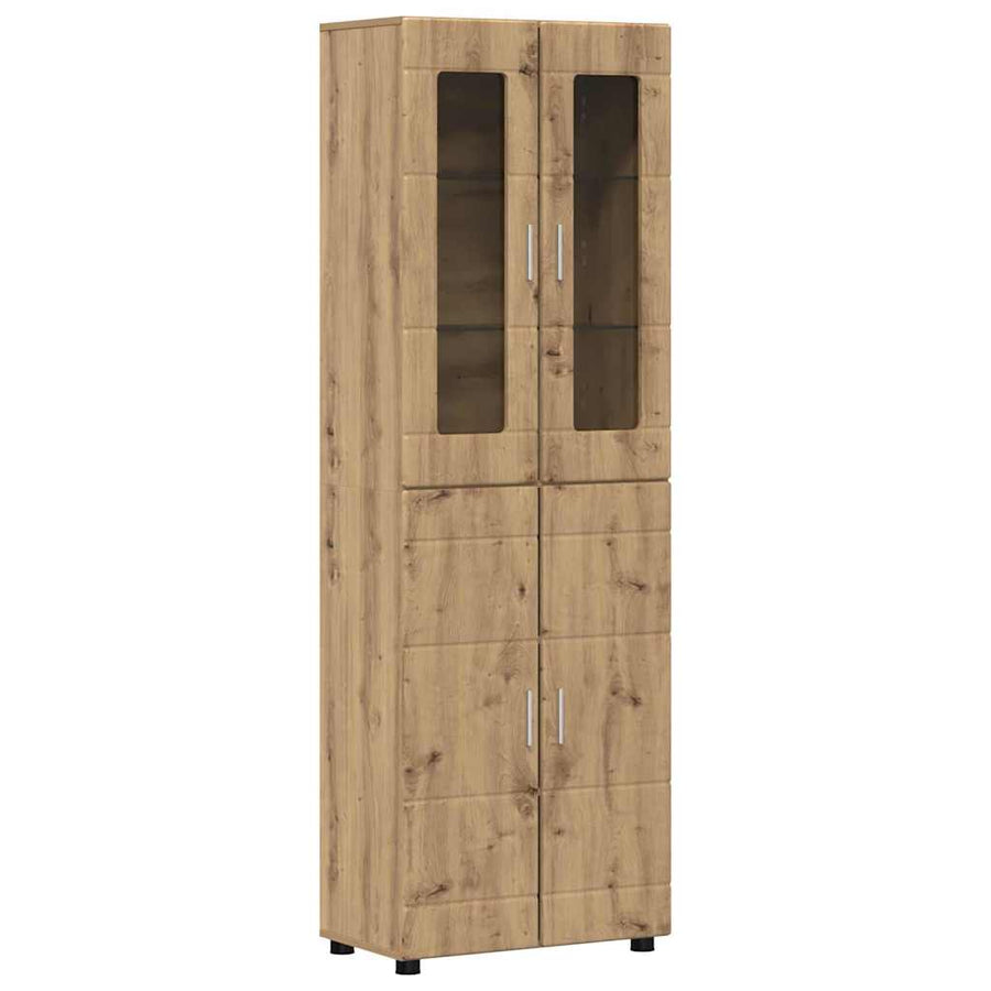 Hoge kast met plank Artisan Eiken 60 x 35 x 182 cm Bewerkt hout