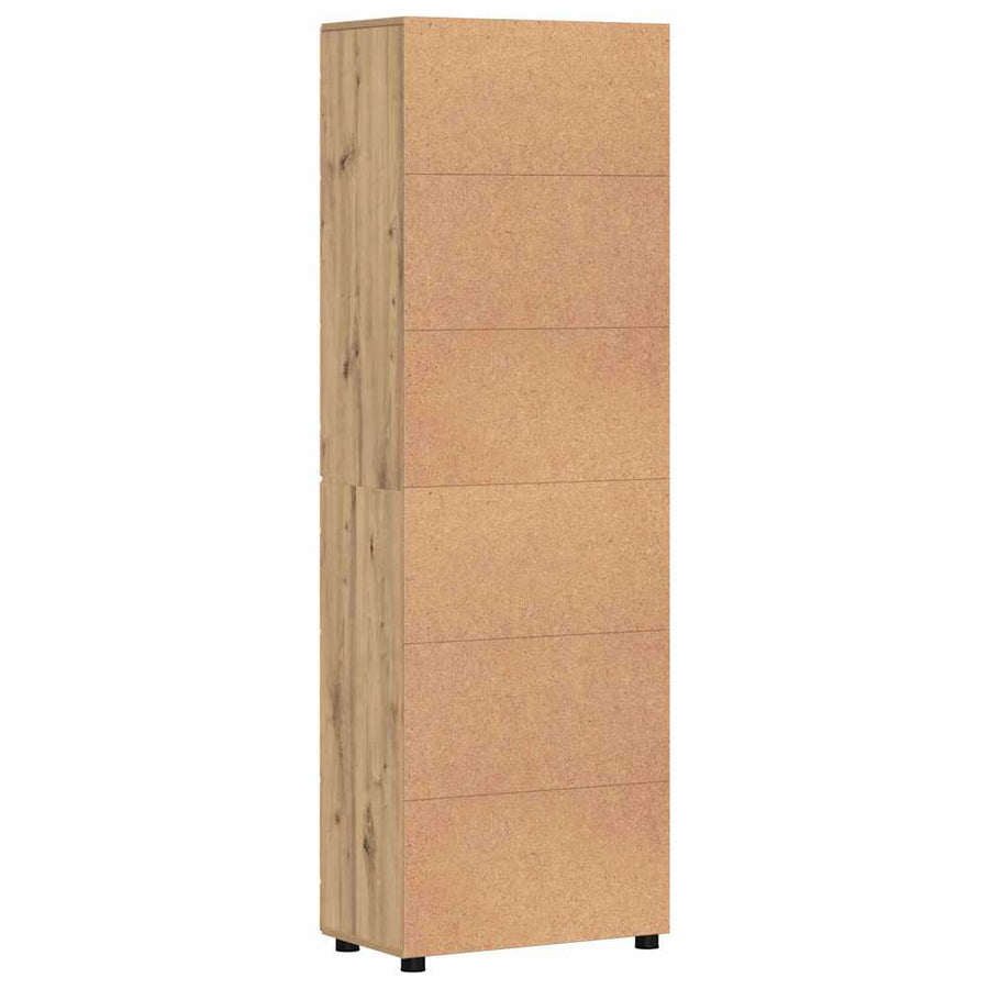 Hoge kast met plank Artisan Eiken 60 x 35 x 182 cm Bewerkt hout