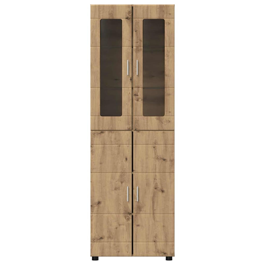 Hoge kast met plank Artisan Eiken 60 x 35 x 182 cm Bewerkt hout