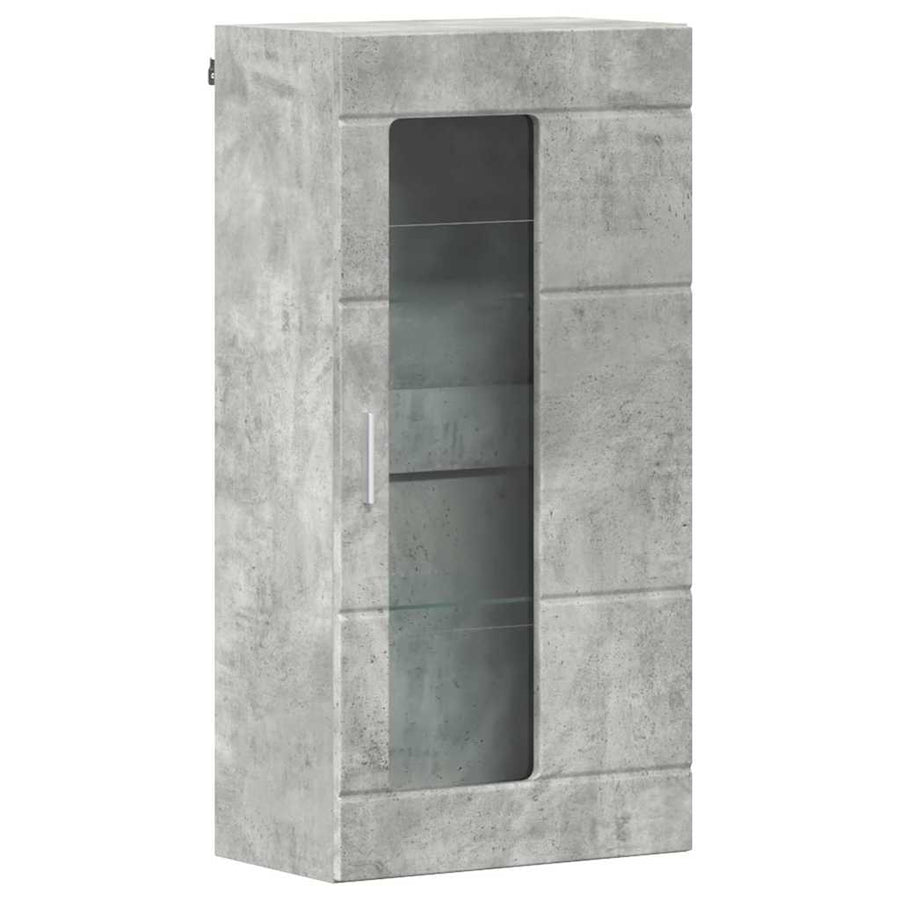 Tv-meubelset met lade met plank Beton Grijs Bewerkt hout