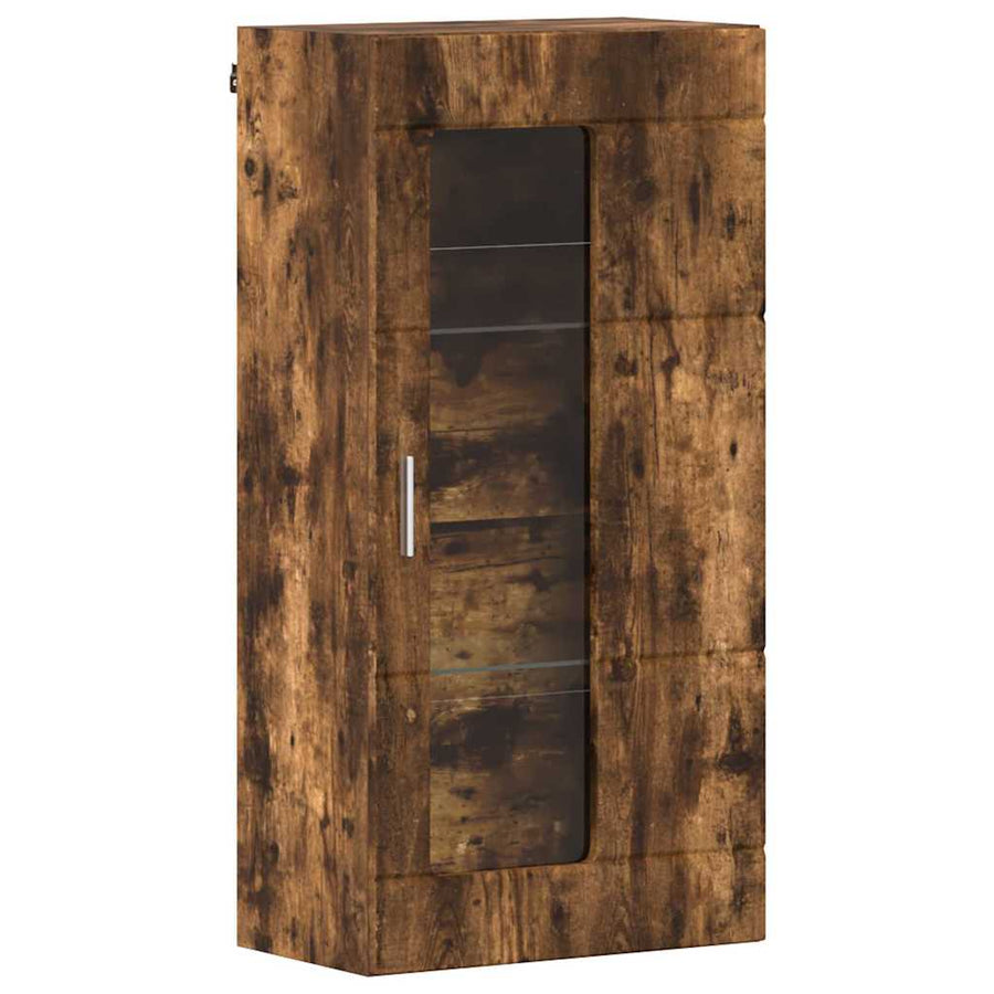 Tv-meubelset met lade FLORIN 3 pcs Gerookt eiken Bewerkt hout