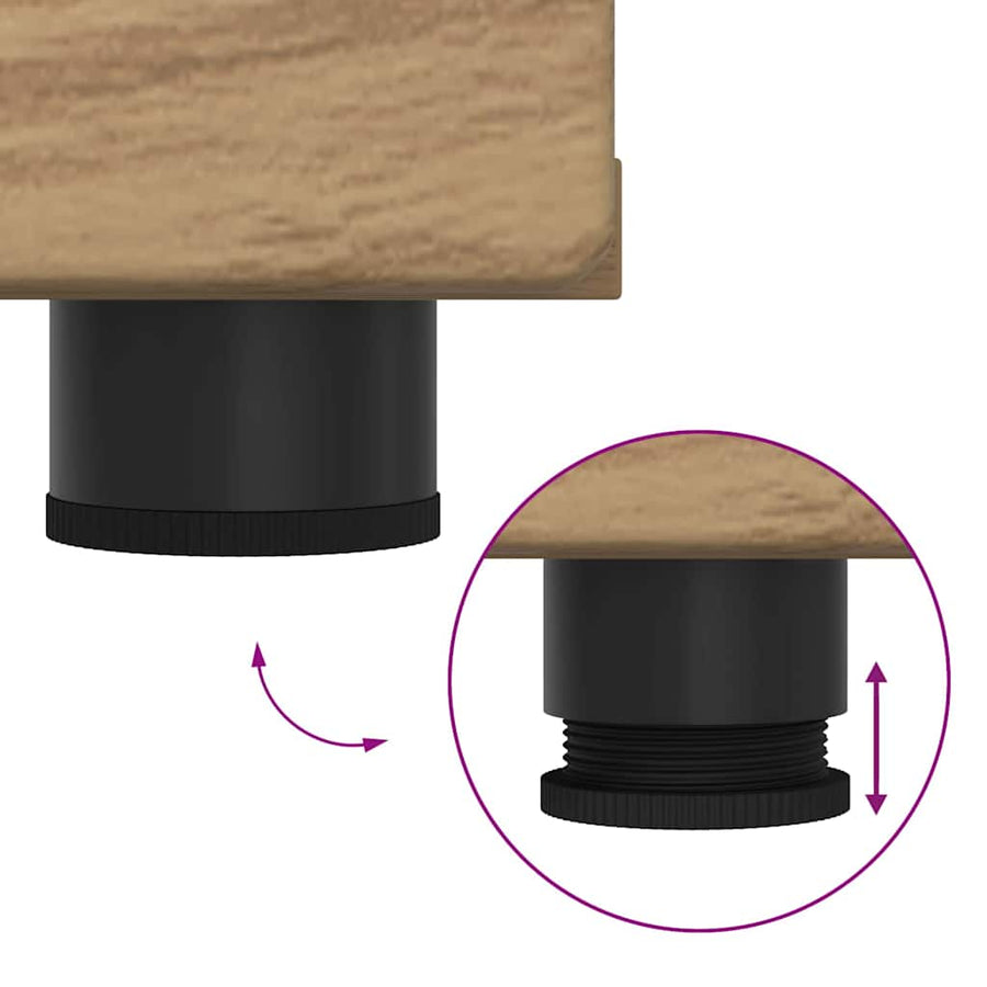 Tv-meubelset met lade met plank Artisan Eiken Bewerkt hout