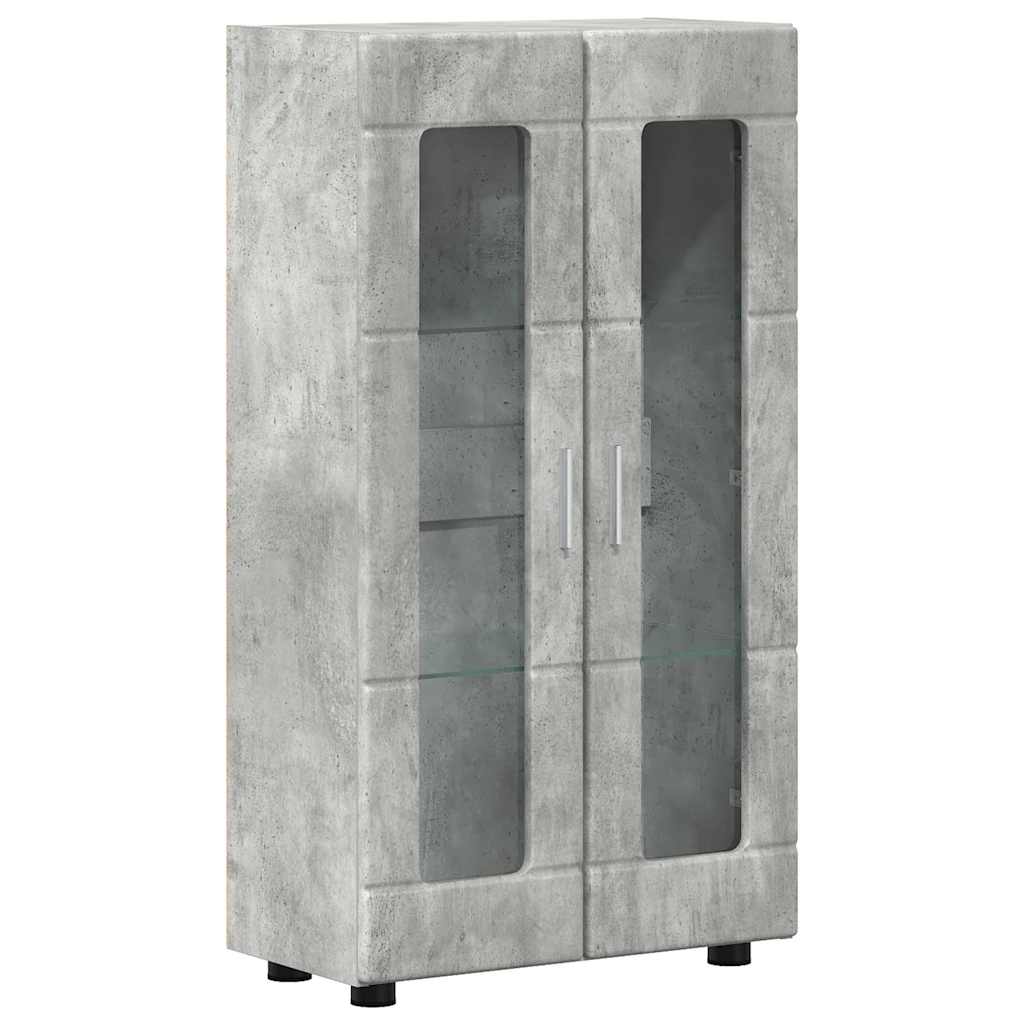 Tv-meubelset met lade met plank Beton Grijs Bewerkt hout