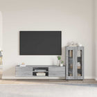 Tv-meubelset bewerkt hout Grijs Sonoma 2 sideboards 1 tv-kast