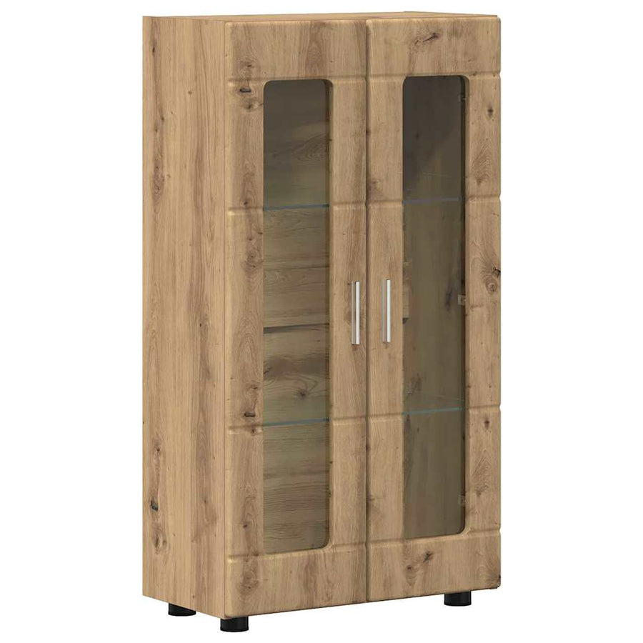 Tv-meubelset met lade met plank Artisan Eiken Bewerkt hout