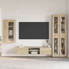 TV cabinet set with drawer FLORIN Sonoma Oak Engineered wood