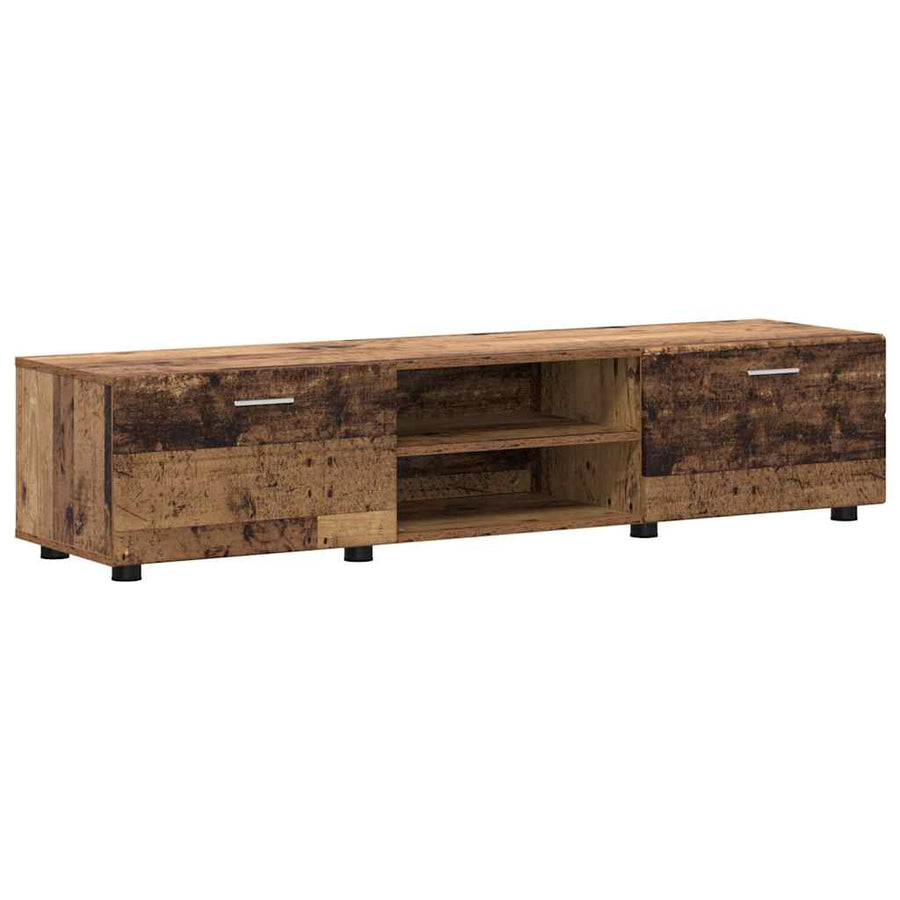 Tv-meubelset met lade met plank met opslag Oudhout Bewerkt hout