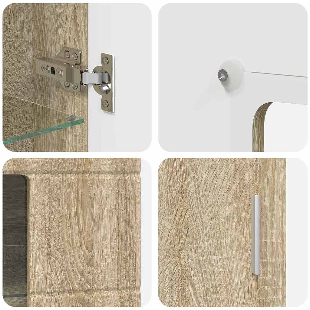 Tv-meubelset met lade met plank Sonoma Eiken Bewerkt hout