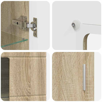 Tv-meubelset met lade met plank Sonoma Eiken Bewerkt hout
