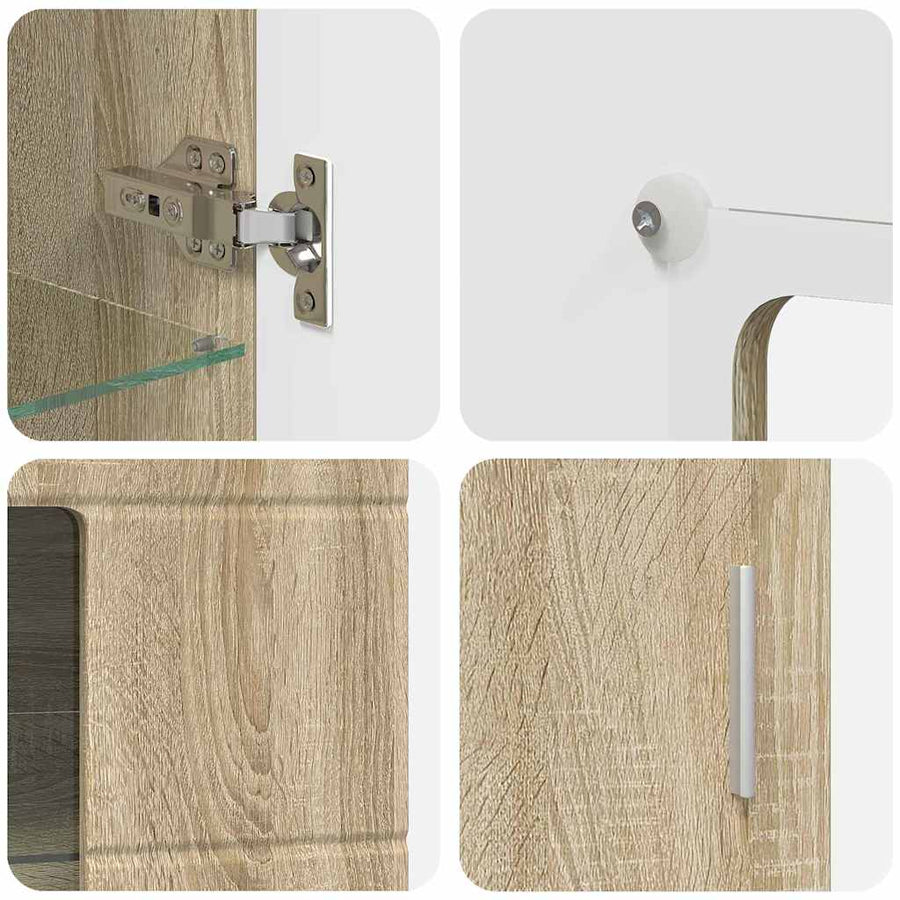 Tv-meubelset met lade met plank Sonoma Eiken Bewerkt hout