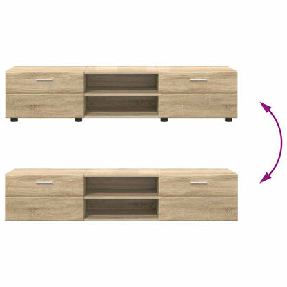 Tv-meubelset met lade met plank Sonoma Eiken Bewerkt hout