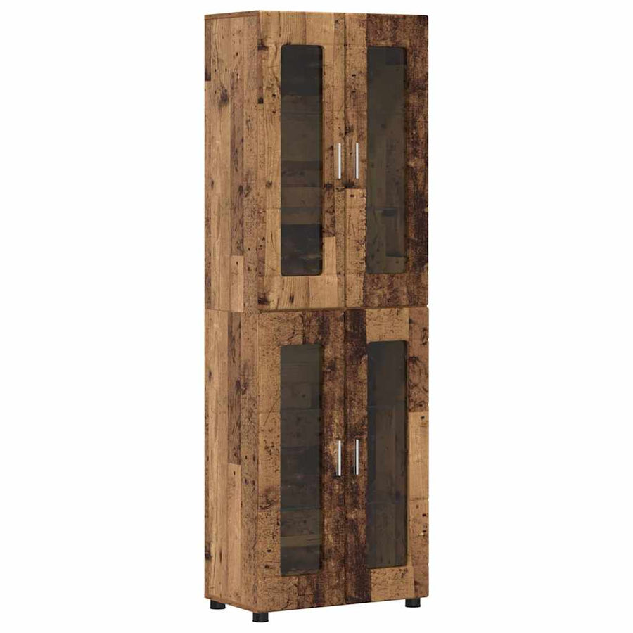 Tv-meubelset met lade met plank met opslag Oudhout Bewerkt hout