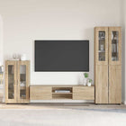 TV cabinet set with drawer FLORIN Sonoma Oak Engineered wood