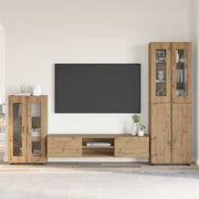 Tv-meubelset Artisan Eiken bewerkt hout