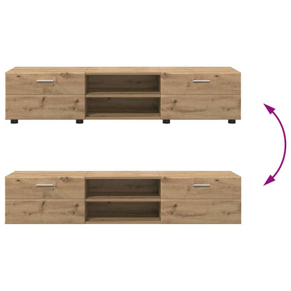 Tv-meubelset met lade met plank Artisan Eiken Bewerkt hout