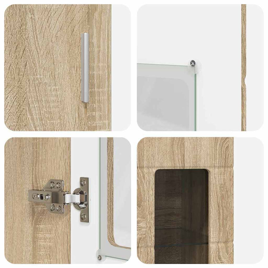 Tv-meubelset met lade met plank Sonoma Eiken Bewerkt hout