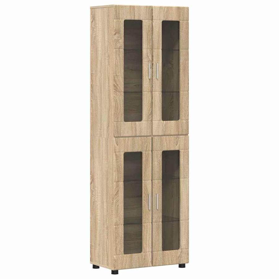 Tv-meubelset met lade met plank Sonoma Eiken Bewerkt hout