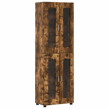 Tv-meubelset met lade met plank Gerookt eiken Bewerkt hout