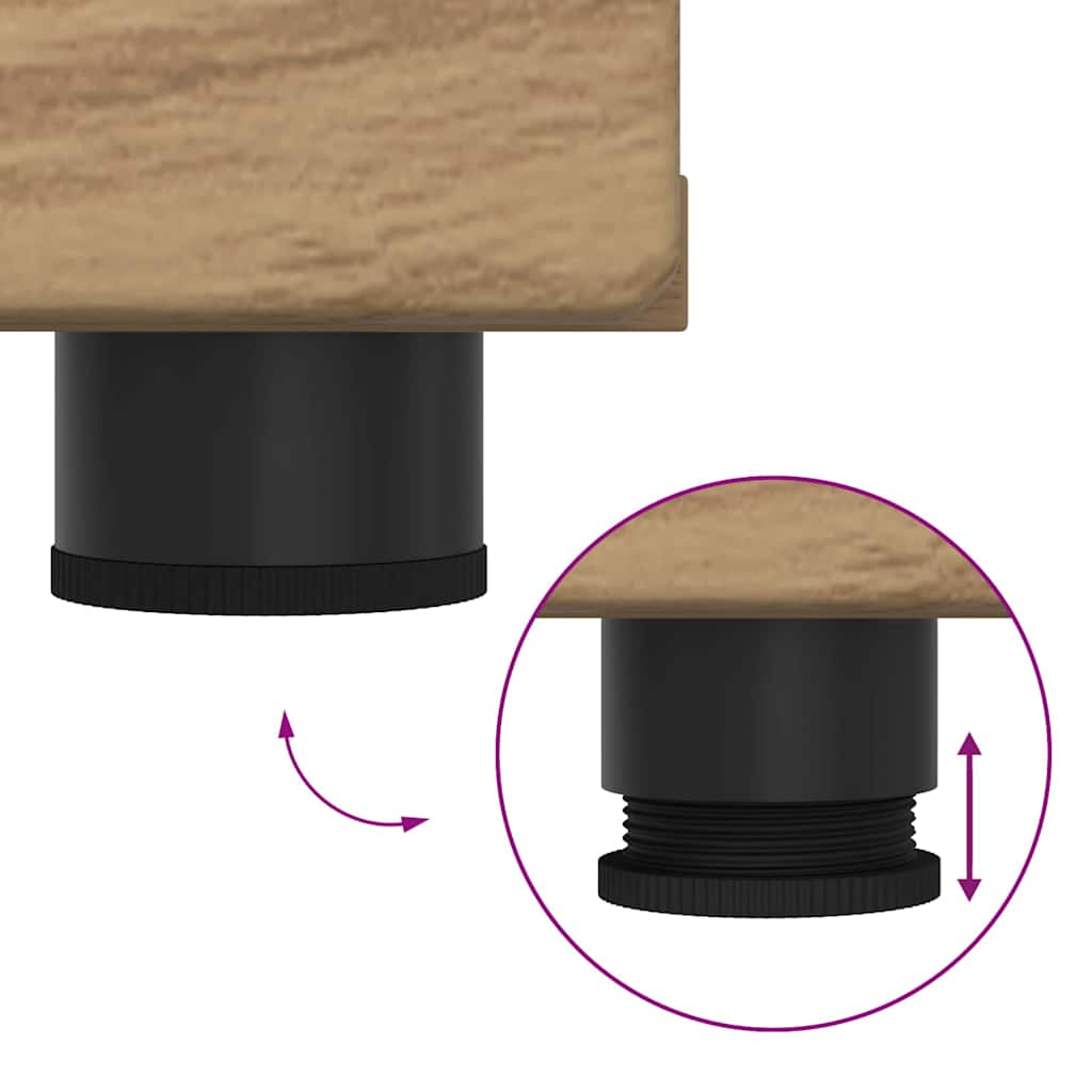 Tv-meubelset met lade met plank Artisan Eiken Bewerkt hout