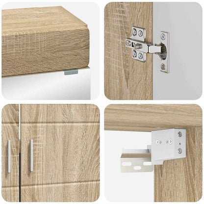 Badkamermeubelset met plank TULUM Sonoma Eiken Bewerkt hout