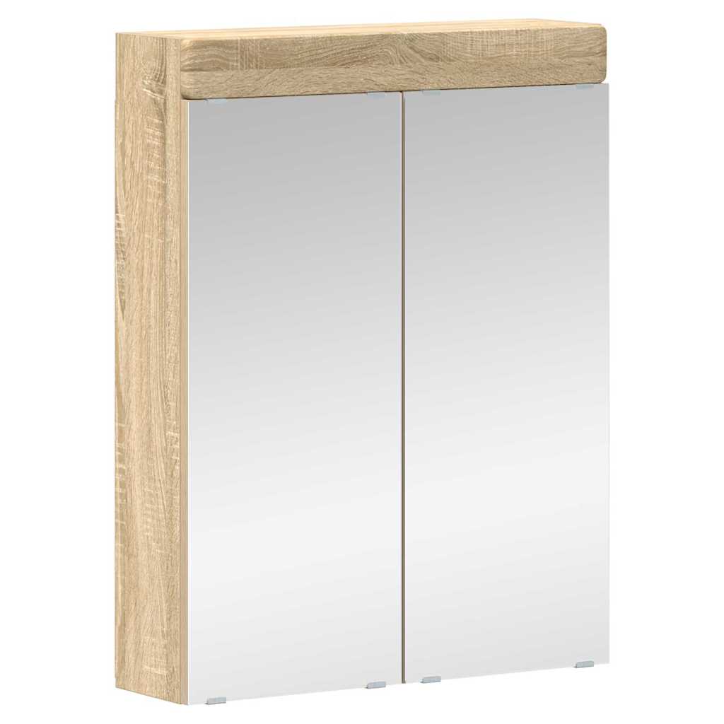 Badkamermeubelset met plank TULUM Sonoma Eiken Bewerkt hout