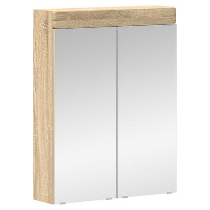 Badkamermeubelset met plank TULUM Sonoma Eiken Bewerkt hout