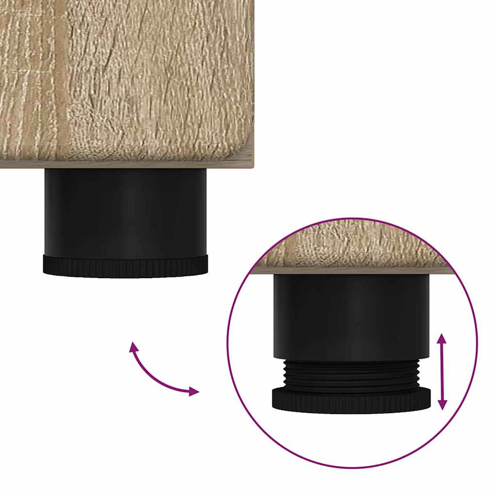 Badkamermeubelset met plank TULUM Sonoma Eiken Bewerkt hout