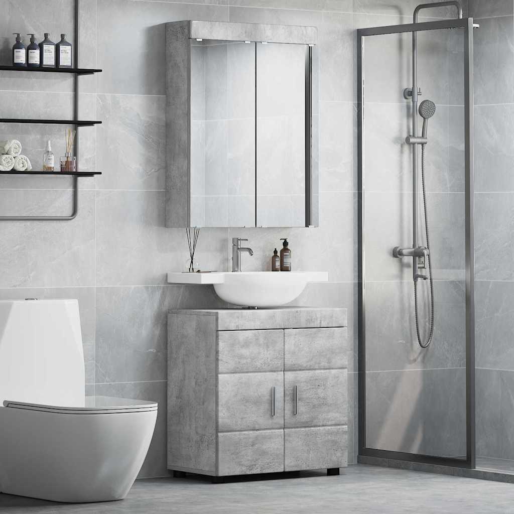 Badkamermeubelset TULUM 2 pcs Beton Grijs 60 x 34 x 63 cm
