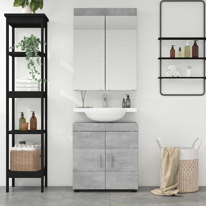 Badkamermeubelset TULUM 2 pcs Beton Grijs 60 x 34 x 63 cm