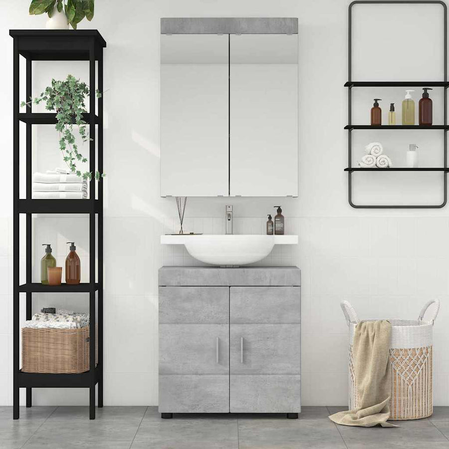 Badkamermeubelset TULUM 2 pcs Beton Grijs 60 x 34 x 63 cm