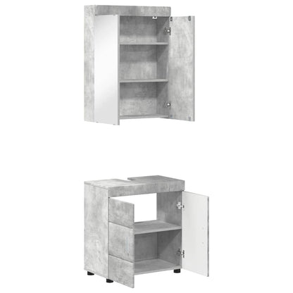 Badkamermeubelset TULUM 2 pcs Beton Grijs 60 x 34 x 63 cm