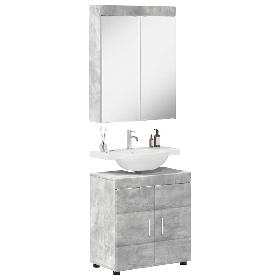 Badkamermeubelset TULUM 2 pcs Beton Grijs 60 x 34 x 63 cm