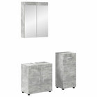 Badkamermeubelset beton grijs 60x34x63 cm
