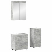 Badkamermeubelset beton grijs 60x34x63 cm