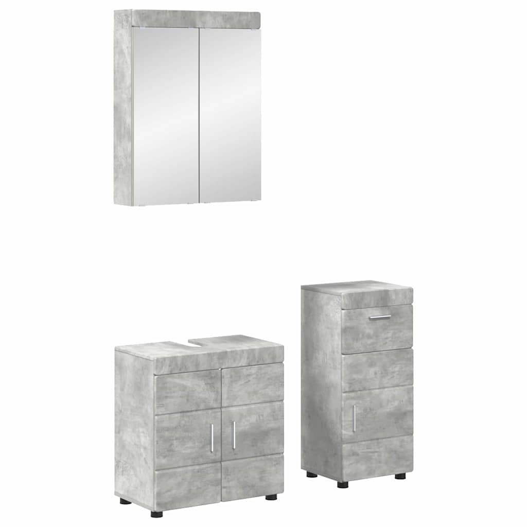 Badkamermeubelset TULUM 3 pcs Beton Grijs 60 x 34 x 63 cm