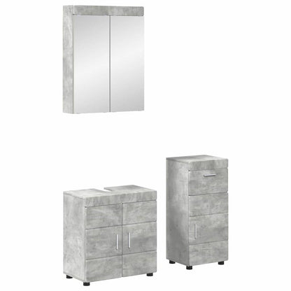 Badkamermeubelset TULUM 3 pcs Beton Grijs 60 x 34 x 63 cm