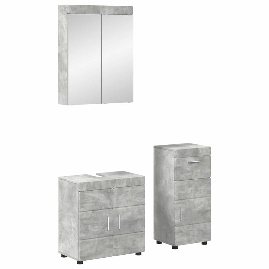 Badkamermeubelset TULUM 3 pcs Beton Grijs 60 x 34 x 63 cm