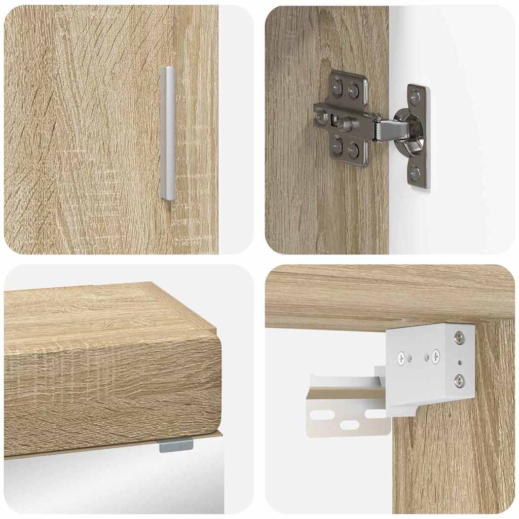Badkamermeubelset TULUM 3 st Sonoma Eiken 60 x 34 x 63 cm
