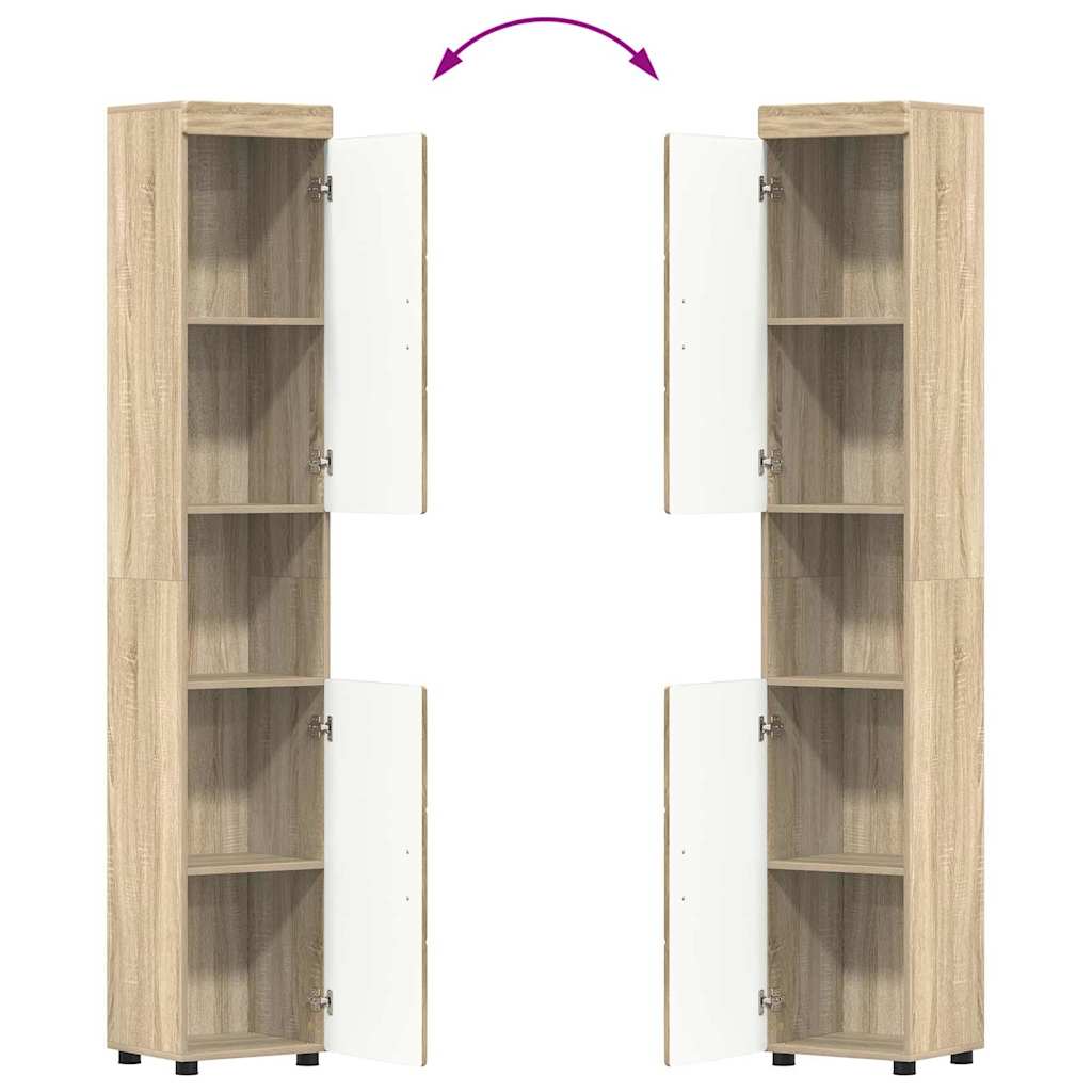 Badkamermeubelset TULUM 3 st Sonoma Eiken 60 x 34 x 63 cm