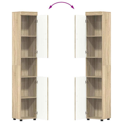 Badkamermeubelset TULUM 3 st Sonoma Eiken 60 x 34 x 63 cm