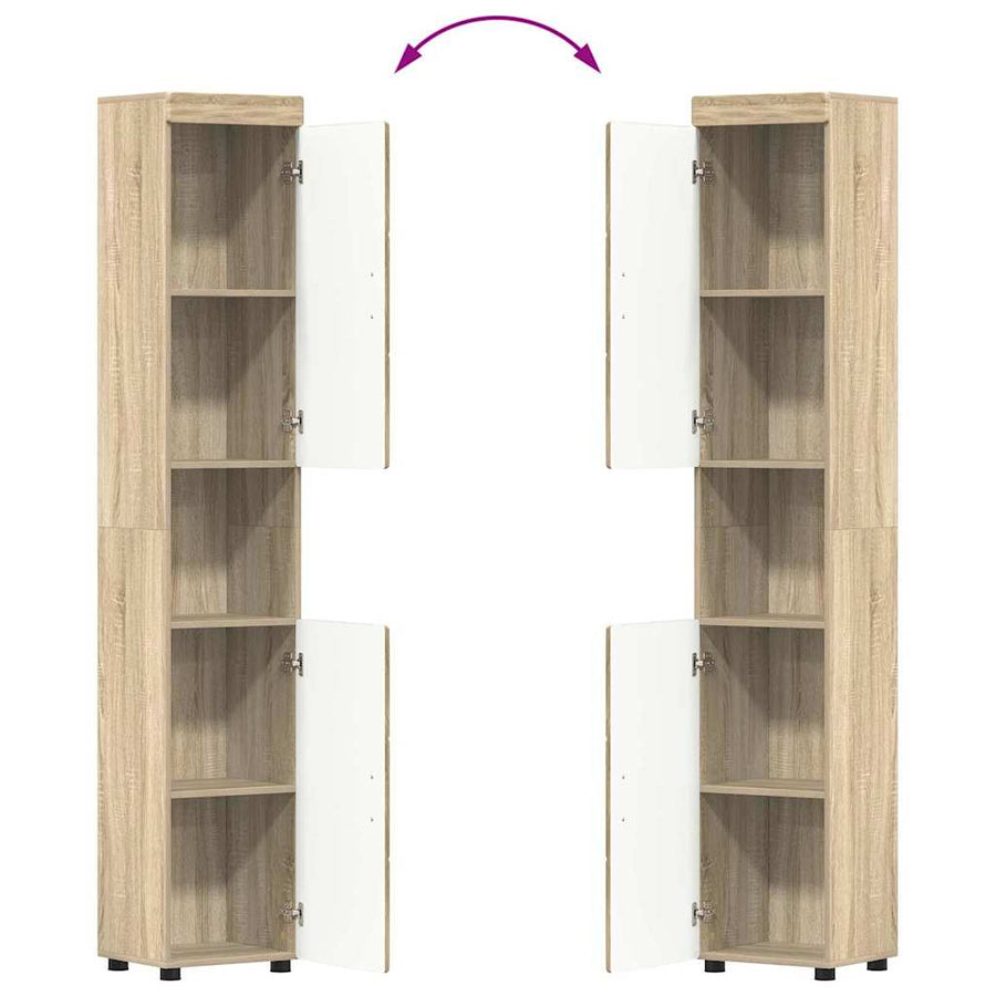 Badkamermeubelset TULUM 3 st Sonoma Eiken 60 x 34 x 63 cm