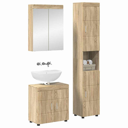 Badkamermeubelset TULUM 3 st Sonoma Eiken 60 x 34 x 63 cm