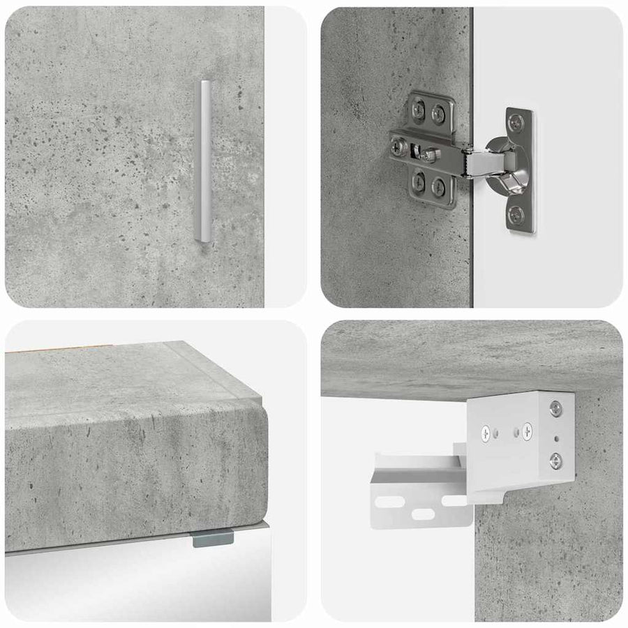 Badkamermeubelset TULUM 3 pcs Beton Grijs 60 x 34 x 63 cm