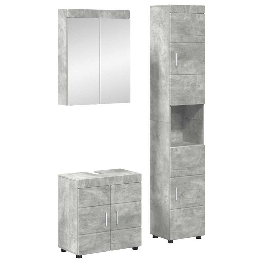 Badkamermeubelset TULUM 3 pcs Beton Grijs 60 x 34 x 63 cm