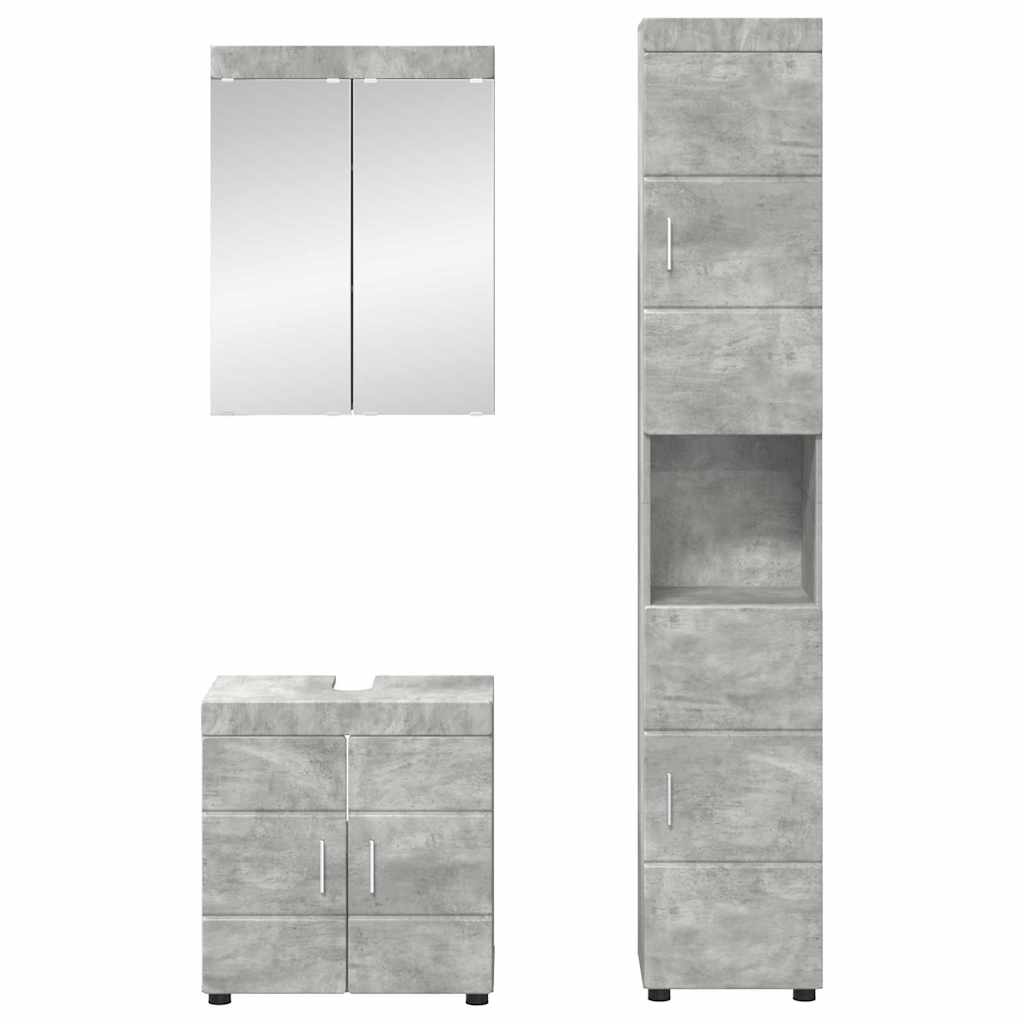 Badkamermeubelset TULUM 3 pcs Beton Grijs 60 x 34 x 63 cm