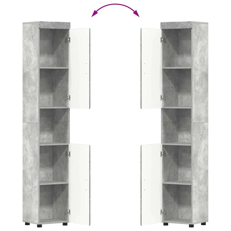 Badkamermeubelset TULUM 3 pcs Beton Grijs 60 x 34 x 63 cm
