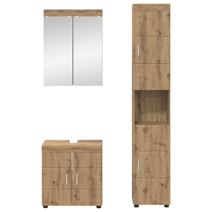 Badkamermeubelset TULUM 3 pcs Artisan Eiken 60 x 34 x 63 cm