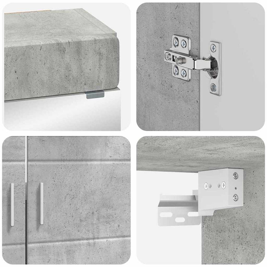 Badkamermeubelset TULUM 4 pcs Beton Grijs 60 x 34 x 63 cm