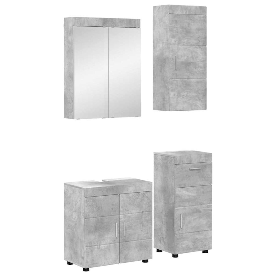 Badkamermeubelset TULUM 4 pcs Beton Grijs 60 x 34 x 63 cm