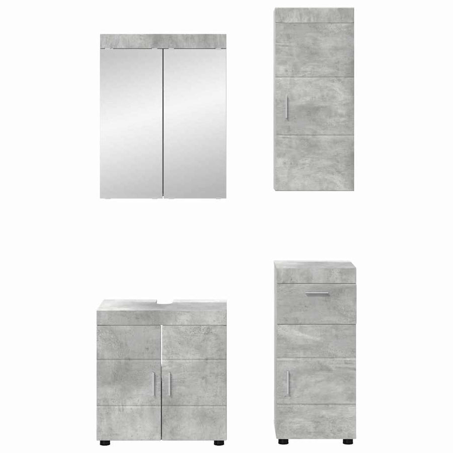 Badkamermeubelset TULUM 4 pcs Beton Grijs 60 x 34 x 63 cm